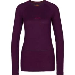 Icebreaker 200 ZoneKnit™ Crewe Long Sleeve Shirt Women - Nightshade/Eletronpnk/CB -Icebreaker icebreaker women 200 zoneknit long sleeve crewe nightshade eletronpnk cb 2 1541808