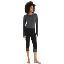 Icebreaker 260 ZoneKnit™ Legless Leggings Women - Black/Jet HTHR -Icebreaker icebreaker women 260 zoneknit legless leggings black 3 1556635