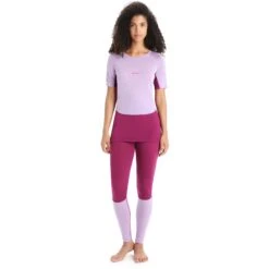 Icebreaker 125 ZoneKnit™ Leggings Women - Go Berry/Purple Gaze -Icebreaker icebreaker womens 125 zoneknit leggings go berry purple gaze 5 1385245