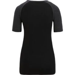 Icebreaker 125 ZoneKnit™ Short Sleeve Crewe Women - Jet Hthr/Black/Metro Hthr -Icebreaker icebreaker womens 125 zoneknit short sleeve crewe jet hthr black metro hthr 2 1385396