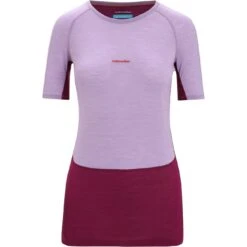 Icebreaker 125 ZoneKnit™ Short Sleeve Crewe Women - Purple Gaze/Go Berry -Icebreaker icebreaker womens 125 zoneknit short sleeve crewe purple gaze go berry 1 1385402