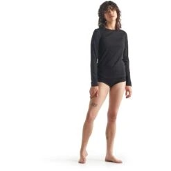 Icebreaker 200 Oasis Boy Shorts Women - Black -Icebreaker icebreaker womens 200 oasis boy shorts black 7 1041286