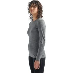 Icebreaker 200 Oasis Crewe Long Sleeve Shirt Women - Gritstone HTHR -Icebreaker icebreaker womens 200 oasis crewe long sleeve shirt gritstone hthr 5 1459214
