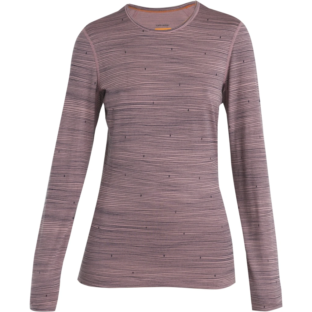 Icebreaker 200 Oasis Crewe Ski Tracks Long Sleeve Shirt Women - Crystal/Midnight Navy/AOP 5 Icebreaker 200 Oasis Crewe Ski Tracks Long Sleeve Shirt Women - Crystal/Midnight Navy/AOP - Image 3