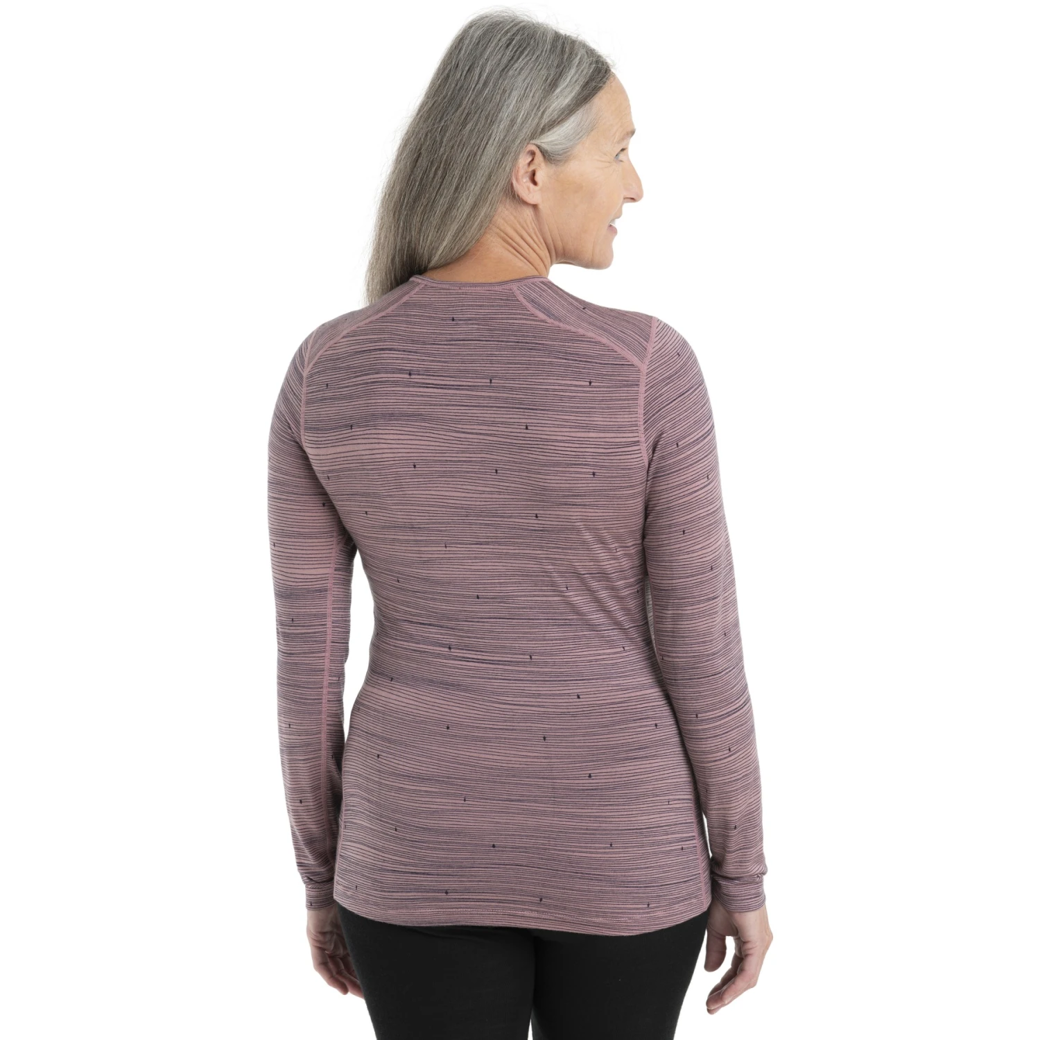 Icebreaker 200 Oasis Crewe Ski Tracks Long Sleeve Shirt Women - Crystal/Midnight Navy/AOP 4 Icebreaker 200 Oasis Crewe Ski Tracks Long Sleeve Shirt Women - Crystal/Midnight Navy/AOP - Image 2