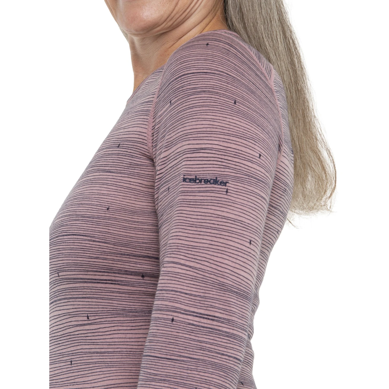 Icebreaker 200 Oasis Crewe Ski Tracks Long Sleeve Shirt Women - Crystal/Midnight Navy/AOP 8 Icebreaker 200 Oasis Crewe Ski Tracks Long Sleeve Shirt Women - Crystal/Midnight Navy/AOP - Image 6