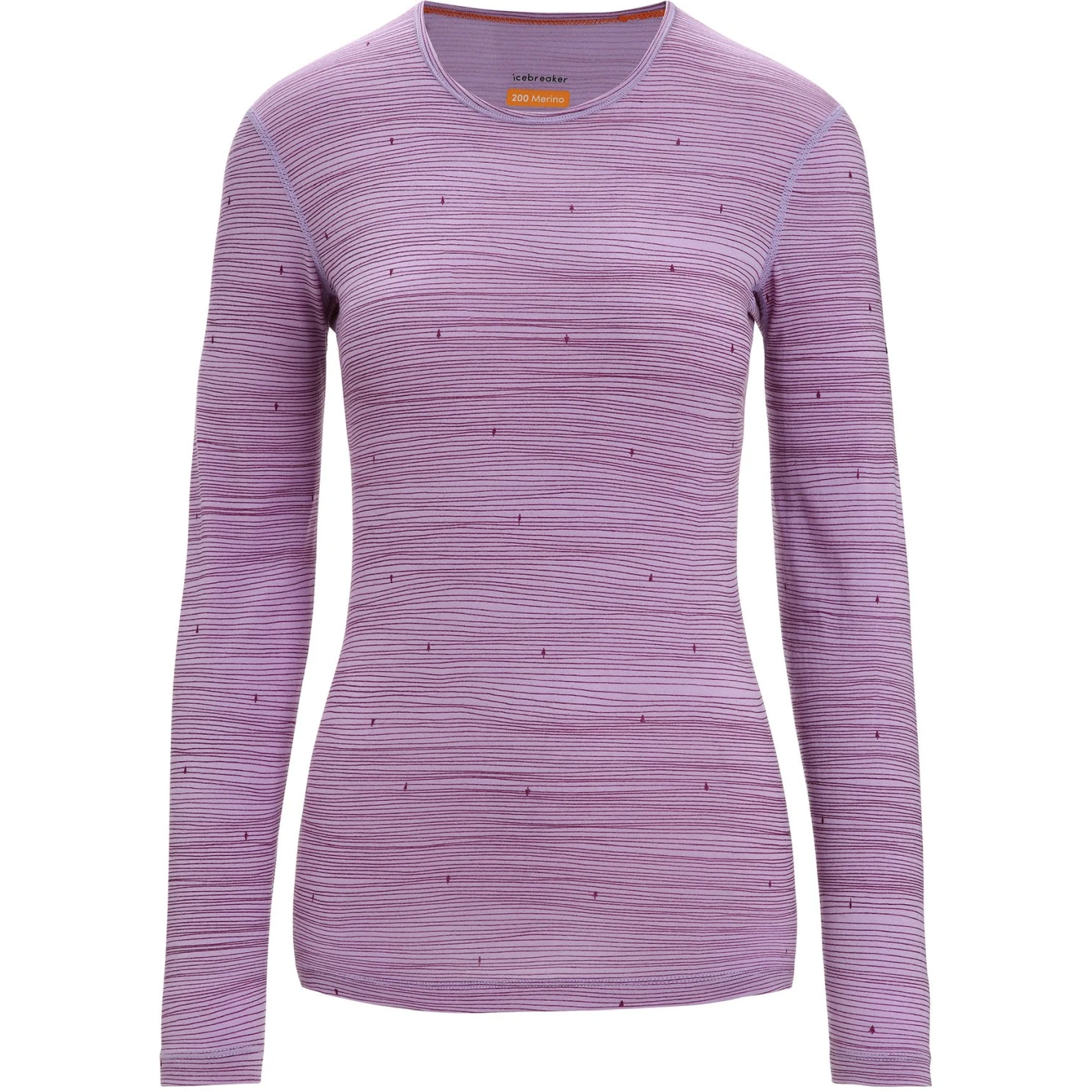 Icebreaker 200 Oasis Crewe Ski Tracks Long Sleeve Shirt Women - Purple Gaze/Go Berry/AOP 5 Icebreaker 200 Oasis Crewe Ski Tracks Long Sleeve Shirt Women - Purple Gaze/Go Berry/AOP - Image 3