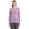 Icebreaker 200 Oasis Crewe Ski Tracks Long Sleeve Shirt Women - Purple Gaze/Go Berry/AOP