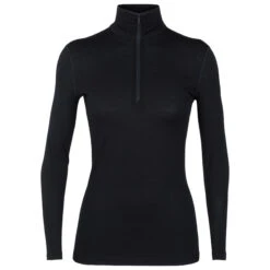 Icebreaker 200 Oasis Half Zip Long Sleeve Shirt Women - Black -Icebreaker icebreaker womens 200 oasis halfzip ls black 1 840040