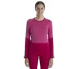 Icebreaker 200 Sonebula Crewe Long Sleeve Shirt Women - Electron Pink/Tempo/Flux Green -Icebreaker icebreaker womens 200 sonebula long sleeve crewe electron pink tempo flux green 1 1536302