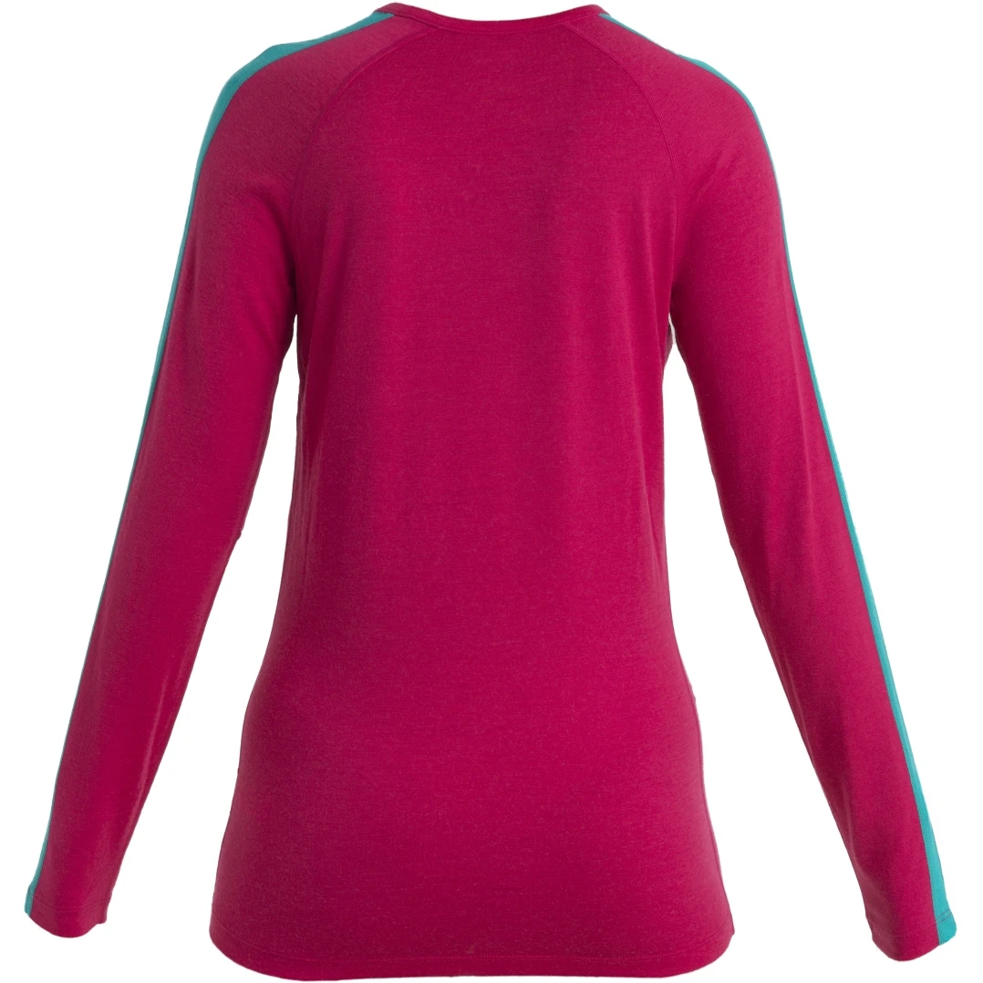 Icebreaker 200 Sonebula Crewe Long Sleeve Shirt Women - Electron Pink/Tempo/Flux Green 6 Icebreaker 200 Sonebula Crewe Long Sleeve Shirt Women - Electron Pink/Tempo/Flux Green - Image 4