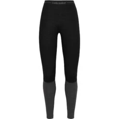 Icebreaker 200 ZoneKnit™ Leggings Women - Black/Jet Hthr -Icebreaker icebreaker womens 200 zoneknit leggings black jet hthr 1 1271545
