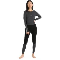 Icebreaker 200 ZoneKnit™ Leggings Women - Black/Jet Hthr -Icebreaker icebreaker womens 200 zoneknit leggings black jet hthr 5 1271549