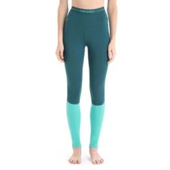Icebreaker 200 ZoneKnitâ„¢ Leggings Women - Green Glory/Fresh