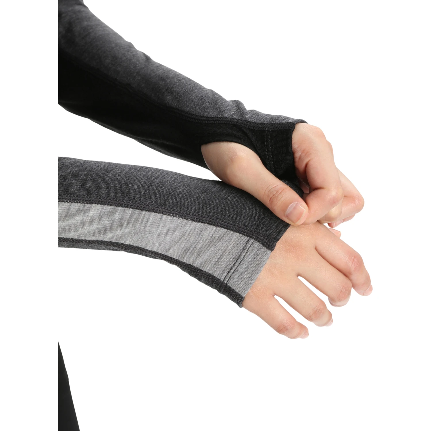 Icebreaker 200 ZoneKnit™ Crewe Long Sleeve Shirt Women - Jet Hthr/Black/Metro Hthr 8 Icebreaker 200 ZoneKnit™ Crewe Long Sleeve Shirt Women - Jet Hthr/Black/Metro Hthr - Image 6