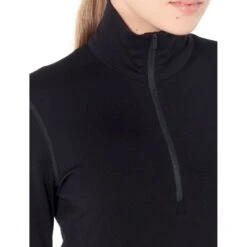 Icebreaker 260 Tech Half Zip Long Sleeve Shirt Women - Black -Icebreaker icebreaker womens 260 tech half zip long sleeve shirt black 5 904501