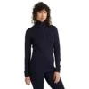 Icebreaker 260 Tech Half Zip Long Sleeve Shirt Women - Midnight Navy -Icebreaker icebreaker womens 260 tech half zip long sleeve shirt midnight navy 2 1039862