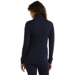 Icebreaker 260 Tech Half Zip Long Sleeve Shirt Women - Midnight Navy -Icebreaker icebreaker womens 260 tech half zip long sleeve shirt midnight navy 4 1039864