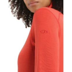 Icebreaker 260 Tech Half Zip Long Sleeve Shirt Women - Vibrant Earth -Icebreaker icebreaker womens 260 tech half zip long sleeve shirt vibrant earth 7 1382573