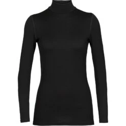 Icebreaker 260 Tech Turtleneck Long Sleeve Shirt Women - Black 10 Icebreaker 260 Tech Turtleneck Long Sleeve Shirt Women - Black -Icebreaker icebreaker womens 260 tech long sleeve turtleneck black 1 1272473