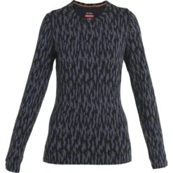 Icebreaker 260 Vertex Crewe Glacial Flow Long Sleeve Shirt Women - Graphite/Black/Jet HTHR 9 Icebreaker 260 Vertex Crewe Glacial Flow Long Sleeve Shirt Women - Graphite/Black/Jet HTHR -Icebreaker icebreaker womens 260 vertex crewe glacial flow long sleeve graphite black jet hthr 1 1488905