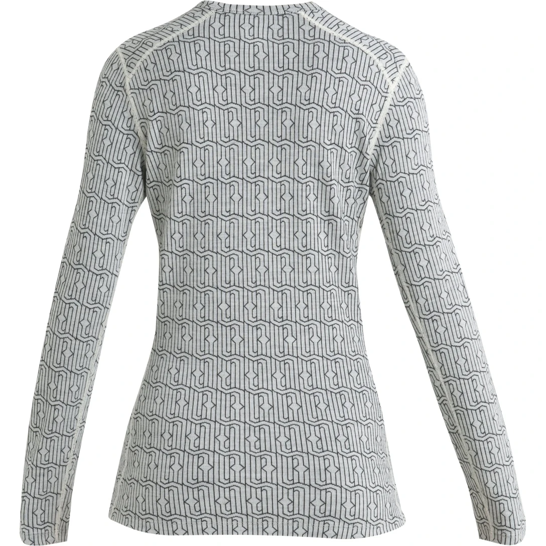 Icebreaker 260 Vertex Crewe Herenga Long Sleeve Shirt Women - Snow/Black 6 Icebreaker 260 Vertex Crewe Herenga Long Sleeve Shirt Women - Snow/Black - Image 4