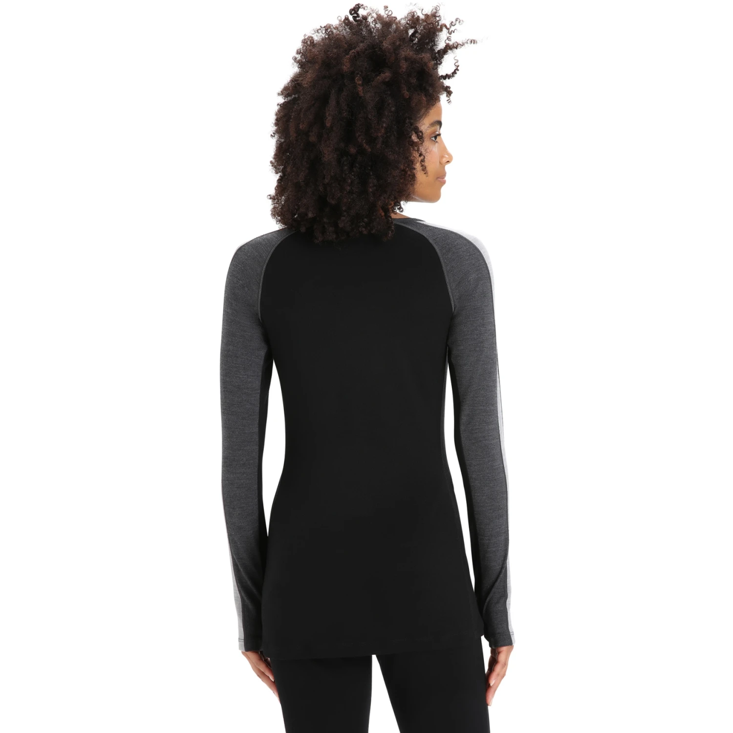 Icebreaker 260 ZoneKnit™ Crewe Long Sleeve Shirt Women - Jet HTHR/Black/Metro HTHR 4 Icebreaker 260 ZoneKnit™ Crewe Long Sleeve Shirt Women - Jet HTHR/Black/Metro HTHR - Image 2