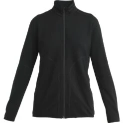 Icebreaker 560 Realfleece™ Elemental II Long Sleeve Zip Women - Black -Icebreaker icebreaker womens 560 realfleece elemental ii long sleeve zip black 1 1488953