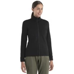 Icebreaker 560 Realfleece™ Elemental II Long Sleeve Zip Women - Black