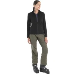 Icebreaker 560 Realfleece™ Elemental II Long Sleeve Zip Women - Black -Icebreaker icebreaker womens 560 realfleece elemental ii long sleeve zip black 3 1555417