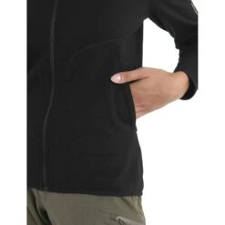Icebreaker 560 Realfleece™ Elemental II Long Sleeve Zip Women - Black -Icebreaker icebreaker womens 560 realfleece elemental ii long sleeve zip black 5 1555419