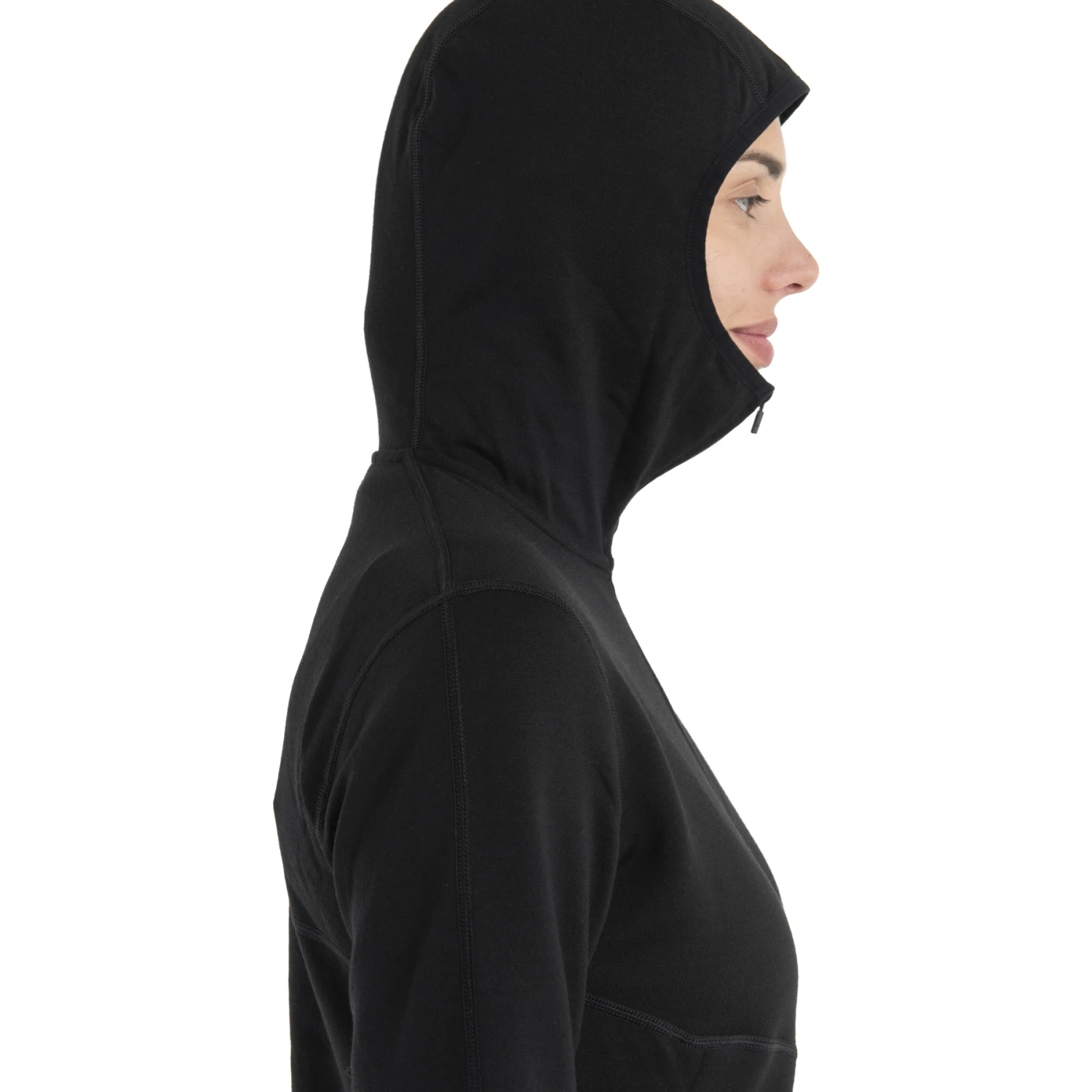 Icebreaker 560 Realfleece™ Elemental II Long Sleeve Zip Hood Women - Black 8 Icebreaker 560 Realfleece™ Elemental II Long Sleeve Zip Hood Women - Black - Image 6