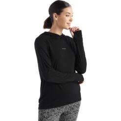 Icebreaker Cool-Lite™ Long Sleeve Hoodie Women - Black