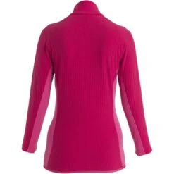 Icebreaker Descender Long Sleeve Zip Women - Electron Pink/Tempo -Icebreaker icebreaker womens descender long sleeve zip electron pink tempo 2 1487886