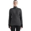 Icebreaker Descender Long Sleeve Zip Women - Jet Hthr/Black