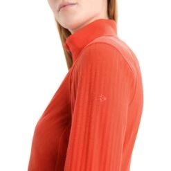 Icebreaker Descender Long Sleeve Zip Women - Vibrant Earth -Icebreaker icebreaker womens descender long sleeve zip vibrant earth 7 1381208