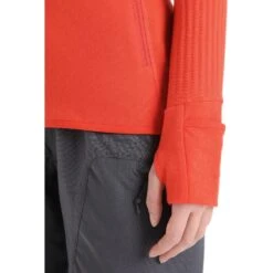 Icebreaker Descender Long Sleeve Zip Women - Vibrant Earth -Icebreaker icebreaker womens descender long sleeve zip vibrant earth 8 1381209