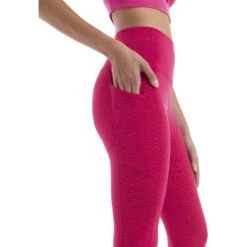 Icebreaker Fastray Topo Lines High Rise Tights Women - Electron Pink/Tempo/AOP -Icebreaker icebreaker womens fastray topo lines high rise tights electron pink tempo aop 4 1555107