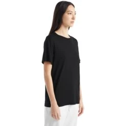 Icebreaker Granary Short Sleeve Tee Women - Black