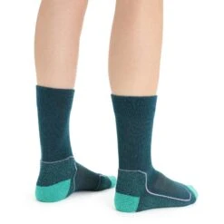 Icebreaker Hike+ Light Crew Socks Women - Green Glory/Fresh -Icebreaker icebreaker womens hike plus light crew socks green glory fresh 3 1381325