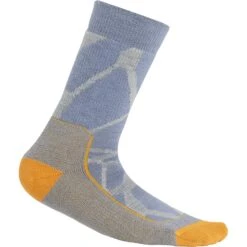 Icebreaker Hike+ Medium Crew Socks Fractured Landscapes Women - Ether/Kyanite/Solar