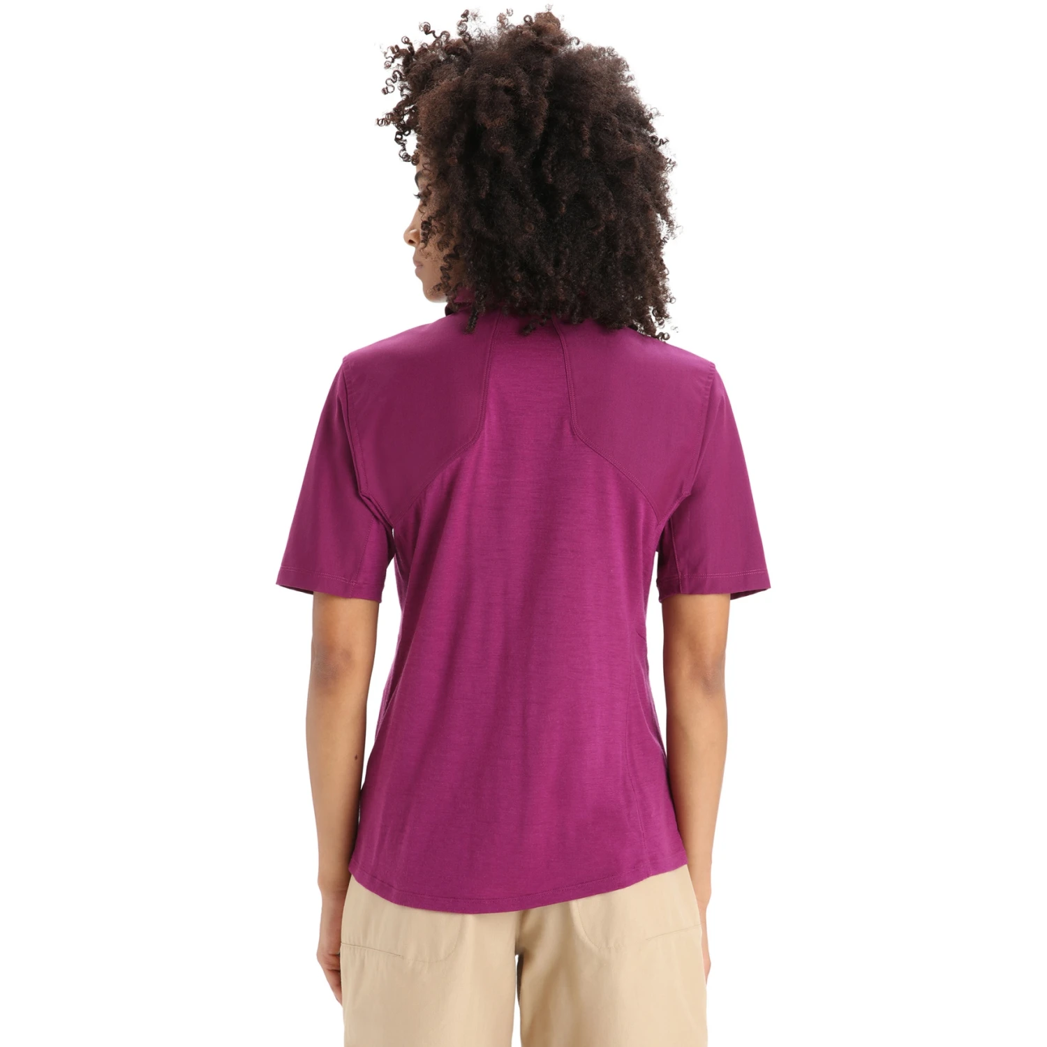 Icebreaker Hike Short Sleeve Top Women - Go Berry 4 Icebreaker Hike Short Sleeve Top Women - Go Berry - Image 2