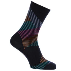 Icebreaker Lifestyle Fine Gauge Crew Dashes Socks Women - Midnight Navy/Kyanite