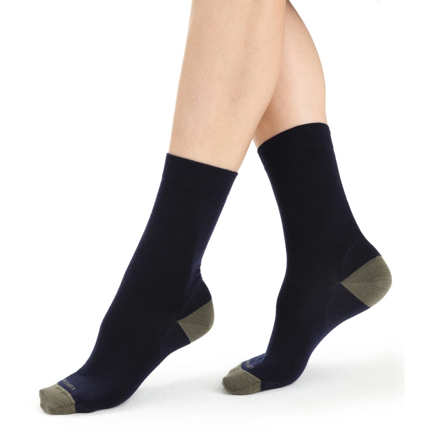 Icebreaker Lifestyle Fine Gauge Crew Socks Women - Midnight Navy/Loden 4 Icebreaker Lifestyle Fine Gauge Crew Socks Women - Midnight Navy/Loden - Image 2