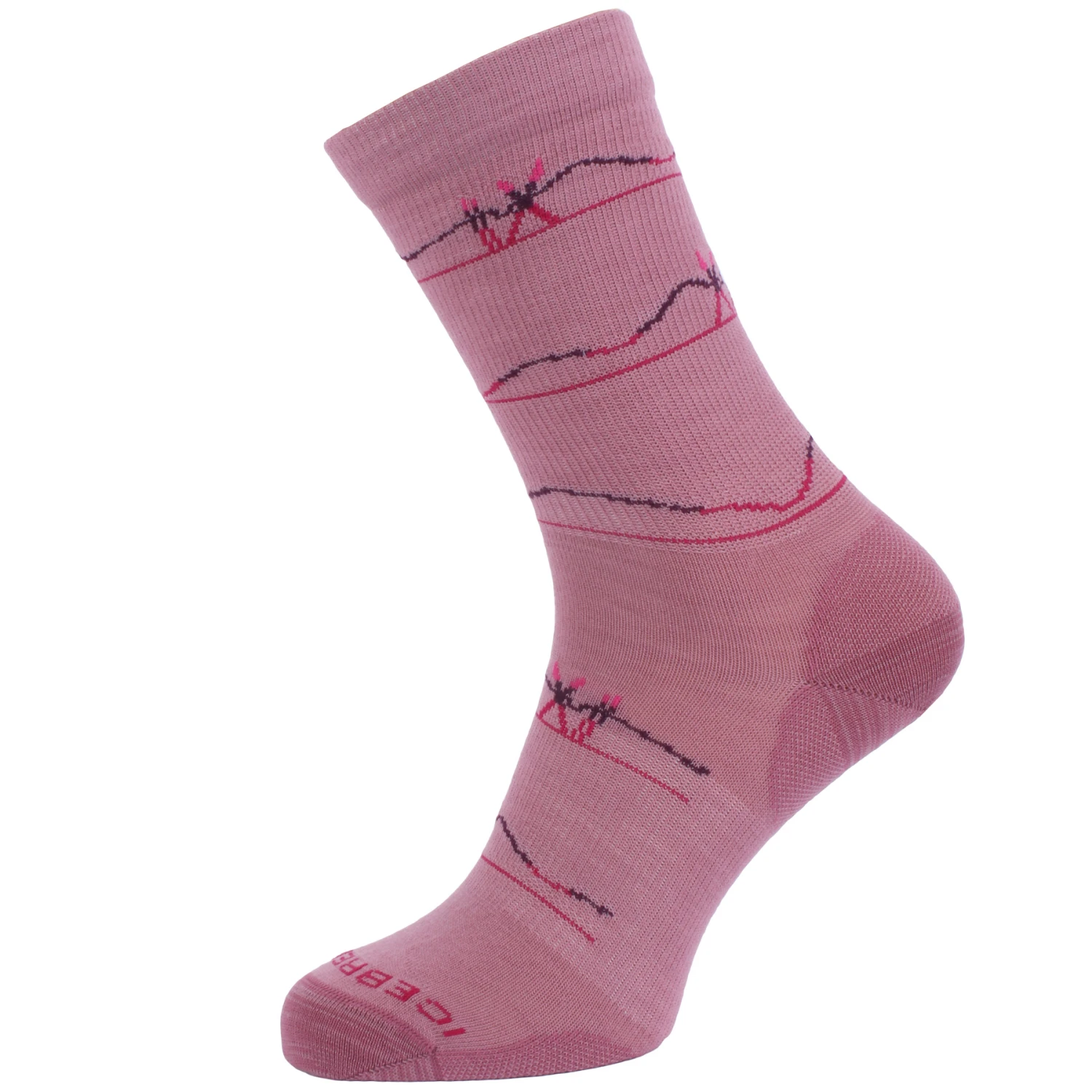 Icebreaker Lifestyle Ultralight Crew Backcountry Ski Socks Women - Crystal/Nightshade/Tempo/Electron Pink 3 Icebreaker Lifestyle Ultralight Crew Backcountry Ski Socks Women - Crystal/Nightshade/Tempo/Electron Pink
