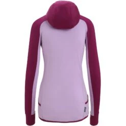 Icebreaker Quantum ZoneKnit™ Long Sleeve Zip Hoodie Women - Go Berry/Purple Gaze -Icebreaker icebreaker womens merino quantum zoneknit long sleeve zip hoodie go berry purple gaze 2 1384484