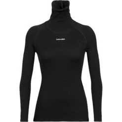 Icebreaker MerinoFine™ Long Sleeve Roll Neck Shirt Women - Black 9 Icebreaker MerinoFine™ Long Sleeve Roll Neck Shirt Women - Black -Icebreaker icebreaker womens merinofine long sleeve roll neck black 1 1270081