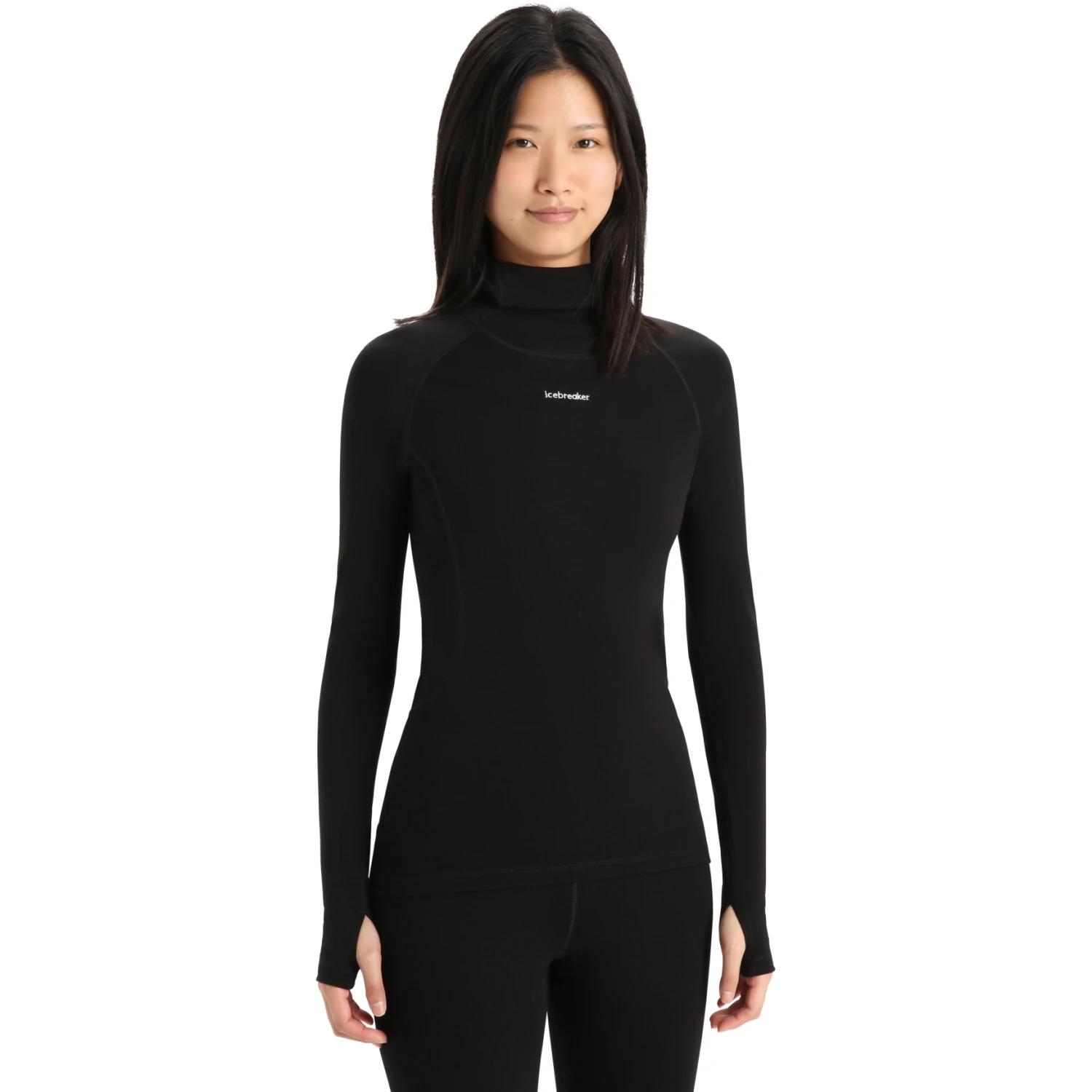 Icebreaker MerinoFine™ Long Sleeve Roll Neck Shirt Women - Black 3 Icebreaker MerinoFine™ Long Sleeve Roll Neck Shirt Women - Black