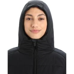 Icebreaker MerinoLoft™ Collingwood II 3Q Hooded Jacket Women - Black -Icebreaker icebreaker womens merinoloft collingwood ii 3q hooded jacket black 5 1270185