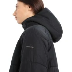 Icebreaker MerinoLoft™ Collingwood II 3Q Hooded Jacket Women - Black -Icebreaker icebreaker womens merinoloft collingwood ii 3q hooded jacket black 7 1270187